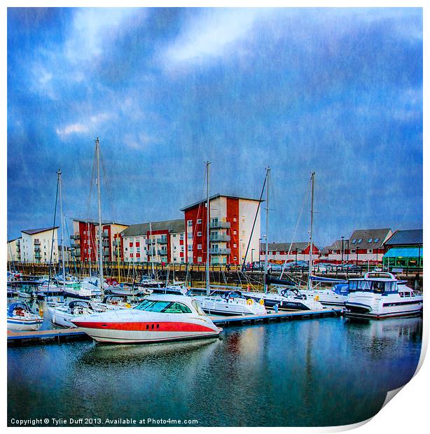 Yachts in Ardrossan Marina Print by Tylie Duff Photo Art