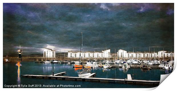 Storm Clouds over Ardrossan Marina Print by Tylie Duff Photo Art