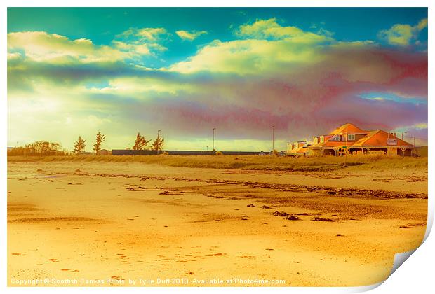 Clouds over Seamill Beach Print by Tylie Duff Photo Art