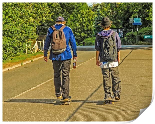 Skateboard  Buddies Print by Tylie Duff Photo Art