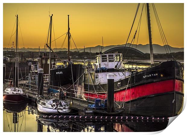 Irvine Harbour at Sunset Print by Tylie Duff Photo Art