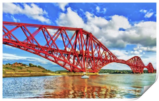Forth Railway Bridge Scotland Print by Tylie Duff Photo Art