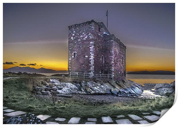 Portencross Castle at Sunset Print by Tylie Duff Photo Art