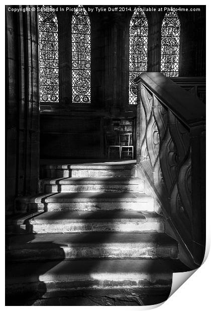 Sunlight on Stairs Glasgow Cathedral Print by Tylie Duff Photo Art