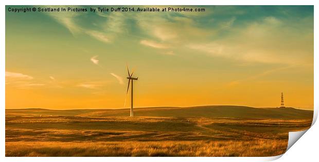 Turbine at Whitelee Wind Farm Print by Tylie Duff Photo Art