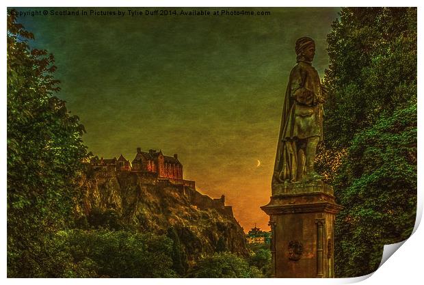 Edinburgh Castle from Princess Street Print by Tylie Duff Photo Art