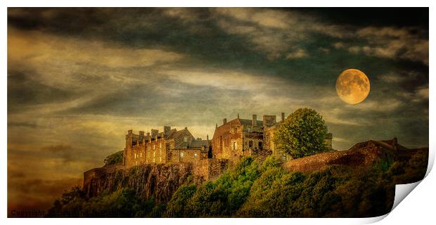 Moonlight on Stirling Castle Print by Tylie Duff Photo Art