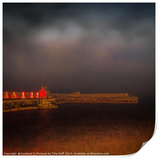 The Lights of Saltcoats Harbour Print by Tylie Duff Photo Art
