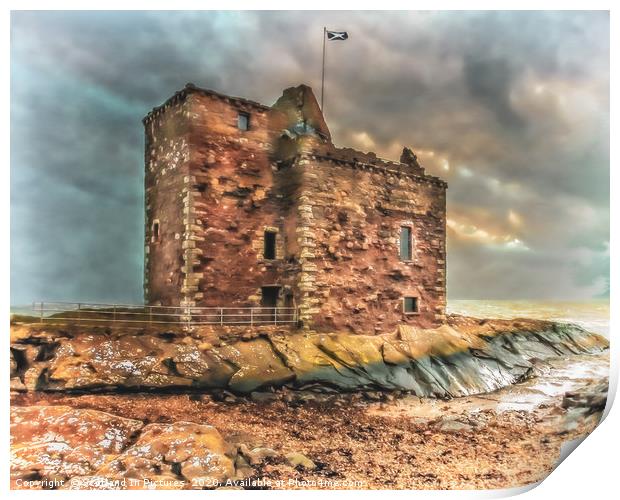 Portencross Castle Print by Tylie Duff Photo Art