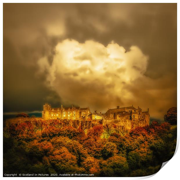 Dusk At Stirling Castle Print by Tylie Duff Photo Art