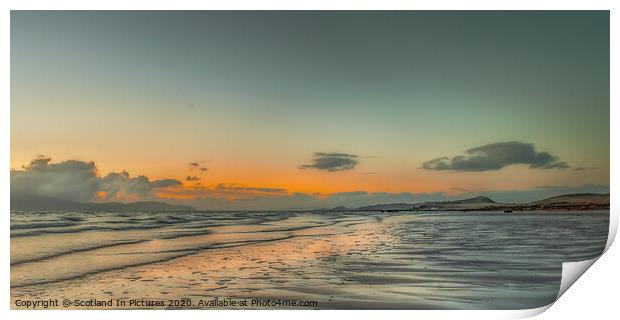 Sunset At Seamill Beach Print by Tylie Duff Photo Art