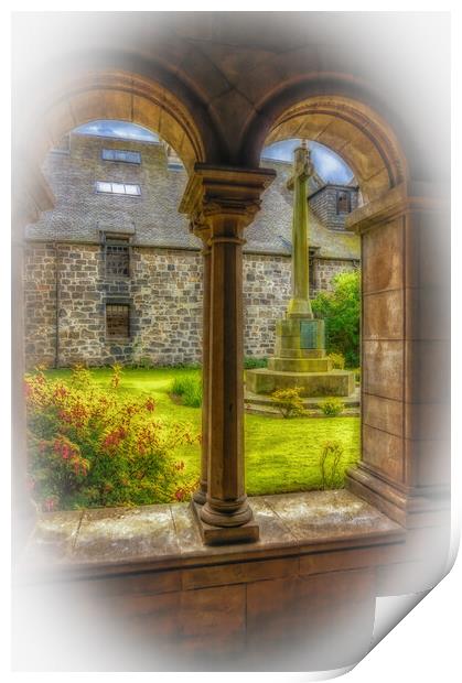 View From Cloisters At Paisley Abbey Print by Tylie Duff Photo Art