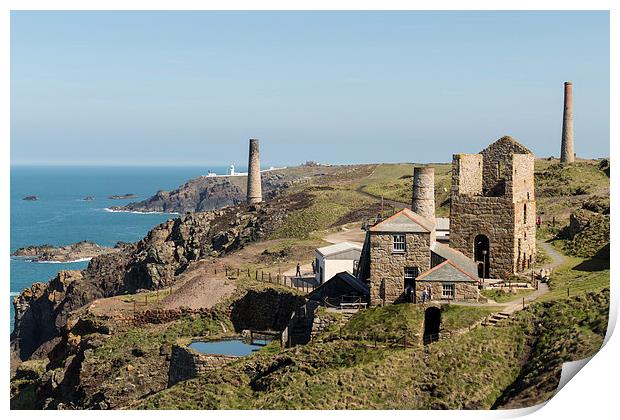  Levant Mine, Pendeen, West Cornwall Print by Brian Pierce