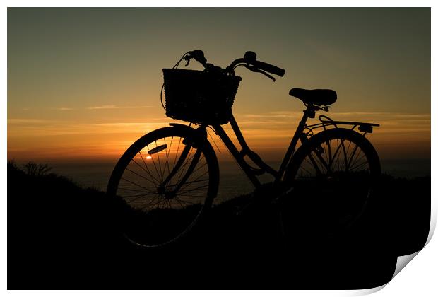 Sunset Bike Print by Brian Pierce