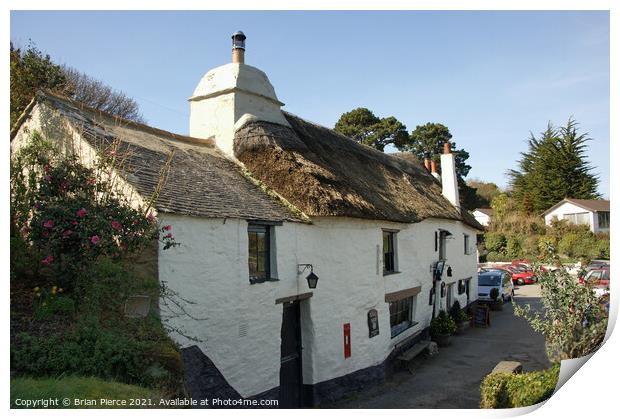 The Pandora Inn, Restronguet Print by Brian Pierce