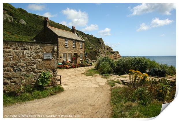 Fisherman's Cottage, Penberth Cove, Cornwall Print by Brian Pierce