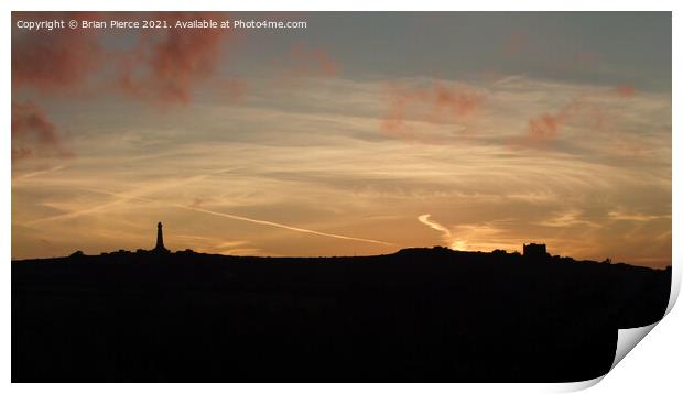 Carn Brea Monument and Castle, Cornwall Print by Brian Pierce