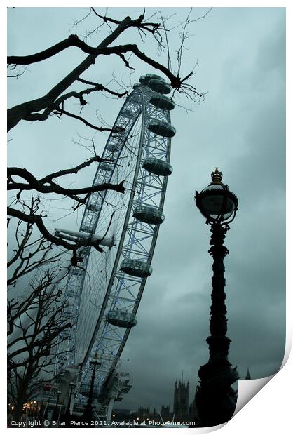 London Eye Print by Brian Pierce