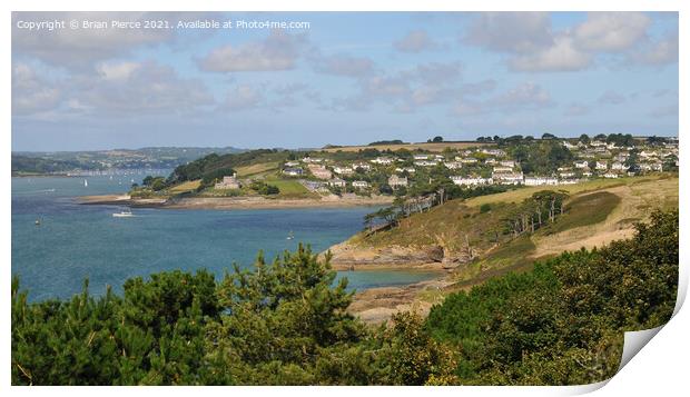 Looking Back to St Mawes, Roseland, Cornwall Print by Brian Pierce