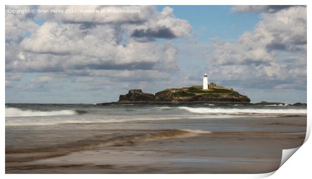 Godrevy Lighthouse, Cornwall Print by Brian Pierce