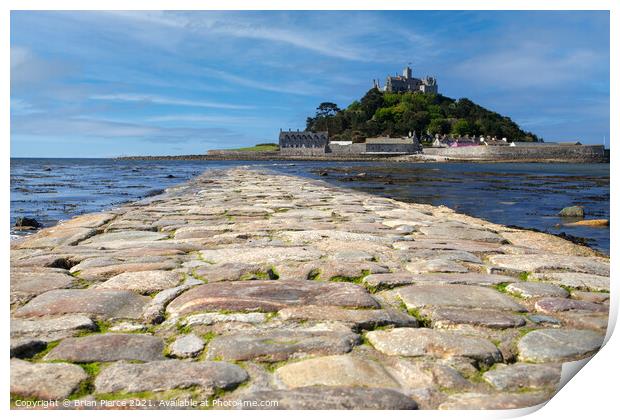 St Michael's Mount and the Causeway Print by Brian Pierce