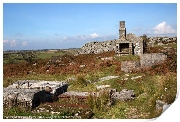 Abandoned Cottage, Bodmin Moor Print by Brian Pierce