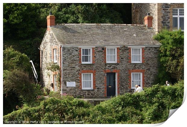 Doc Martin's Cottage, Port Isaac, Cornwall (Port Wenn/Portwenn)) Print by Brian Pierce