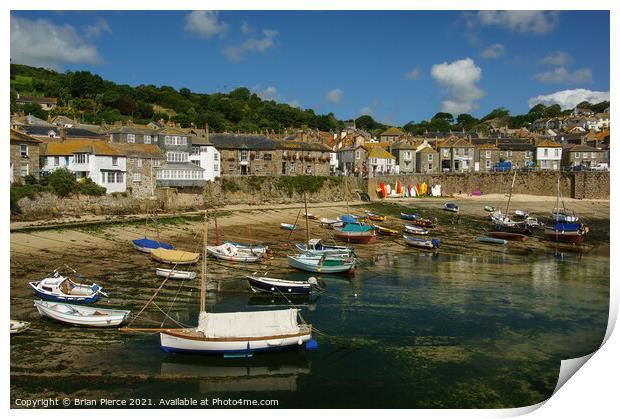 Mousehole Harbour, Cornwall Print by Brian Pierce