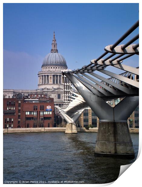 Millennium Bridge, London Print by Brian Pierce