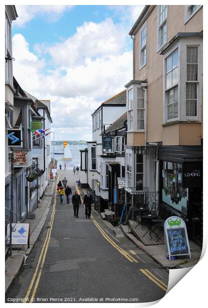 A Falmouth Side Street Print by Brian Pierce