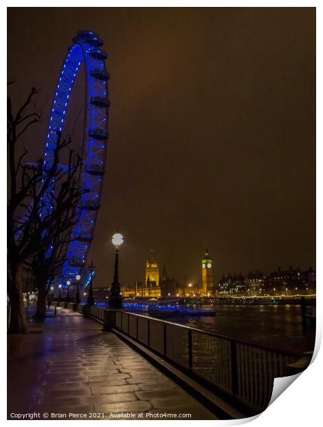 London Eye Print by Brian Pierce