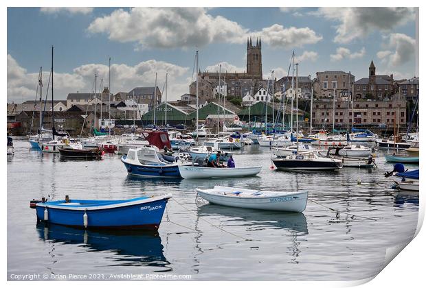 Penzance Harbour Print by Brian Pierce