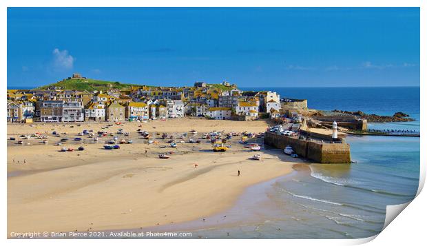 St Ives Harbour, Cornwall  Print by Brian Pierce
