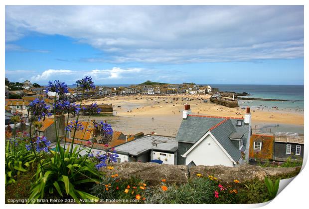 St Ives Harbour, Cornwall Print by Brian Pierce