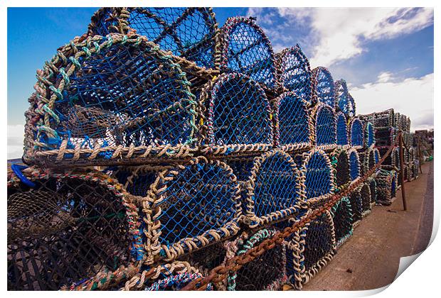 Lobster pots Print by Ben Monaghan