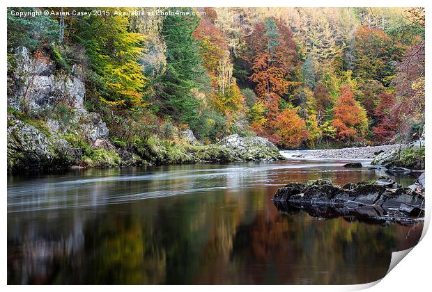  Autumn on the River Print by Aaron Casey