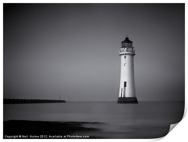 Fort Perch Lighthouse Print by Neil  Hulme