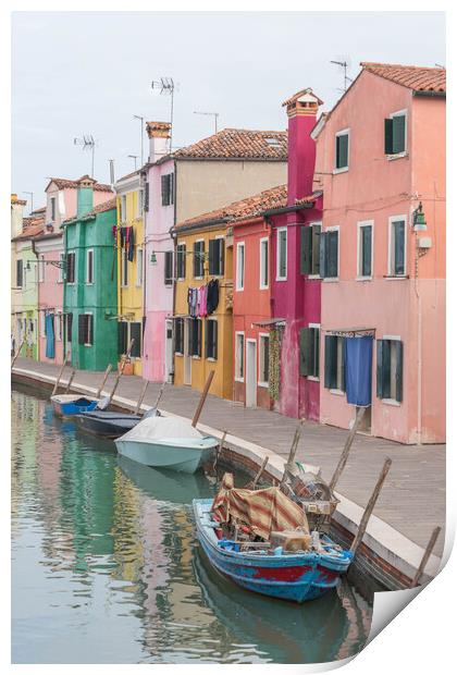 Colours of Burano  Print by Graham Custance