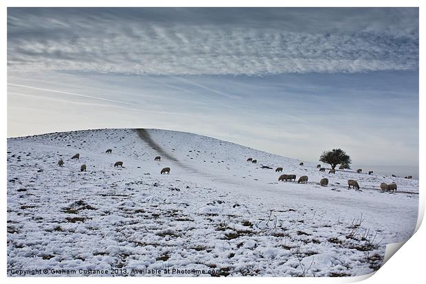 Winter Landscape Print by Graham Custance