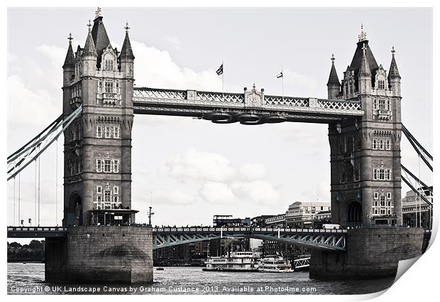 Tower Bridge, London Print by Graham Custance