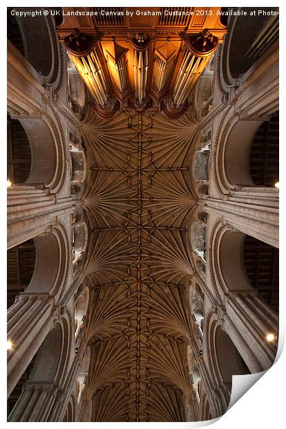 Norwich Cathedral Print by Graham Custance