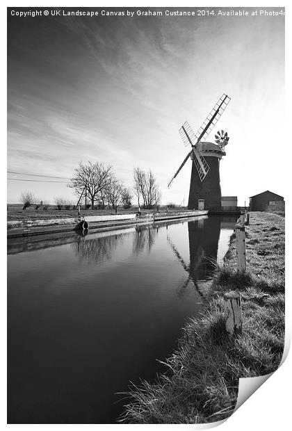 Horsey Mill, Norfolk Print by Graham Custance