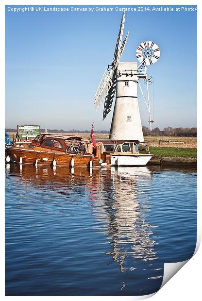 Thurne Mill Print by Graham Custance