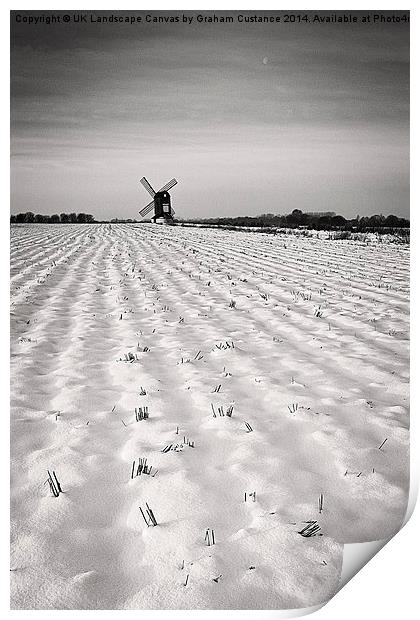  Winter Windmill Print by Graham Custance