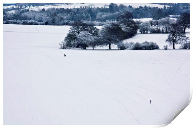 A Walk in the Snow Print by Graham Custance