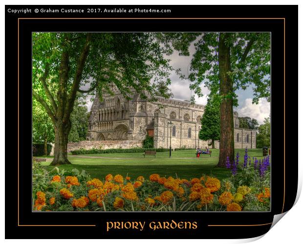 Priory Gardens, Dunstable Print by Graham Custance