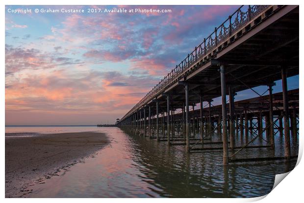 Ryde Pier Sunset, Isle of Wight Print by Graham Custance