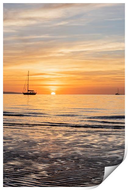 Isle of Wight Sunset Print by Graham Custance