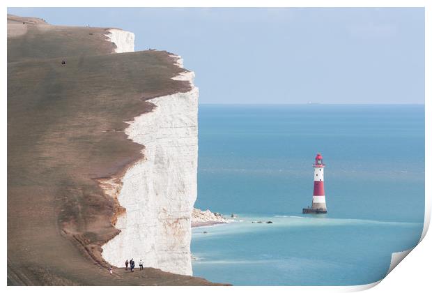 Beachy Head Lighthouse Print by Graham Custance