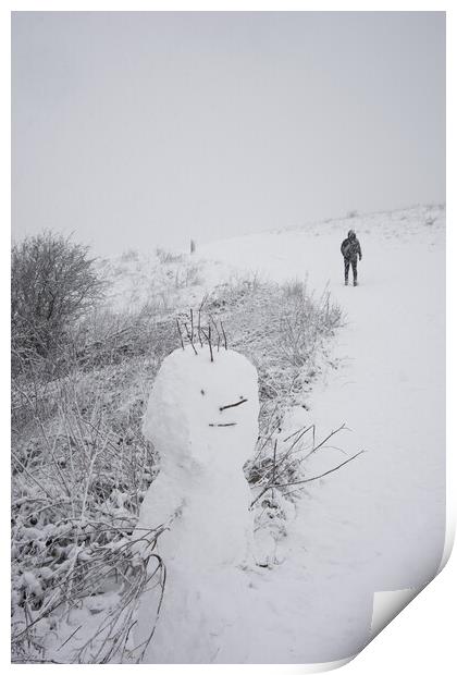 Snowman Print by Graham Custance